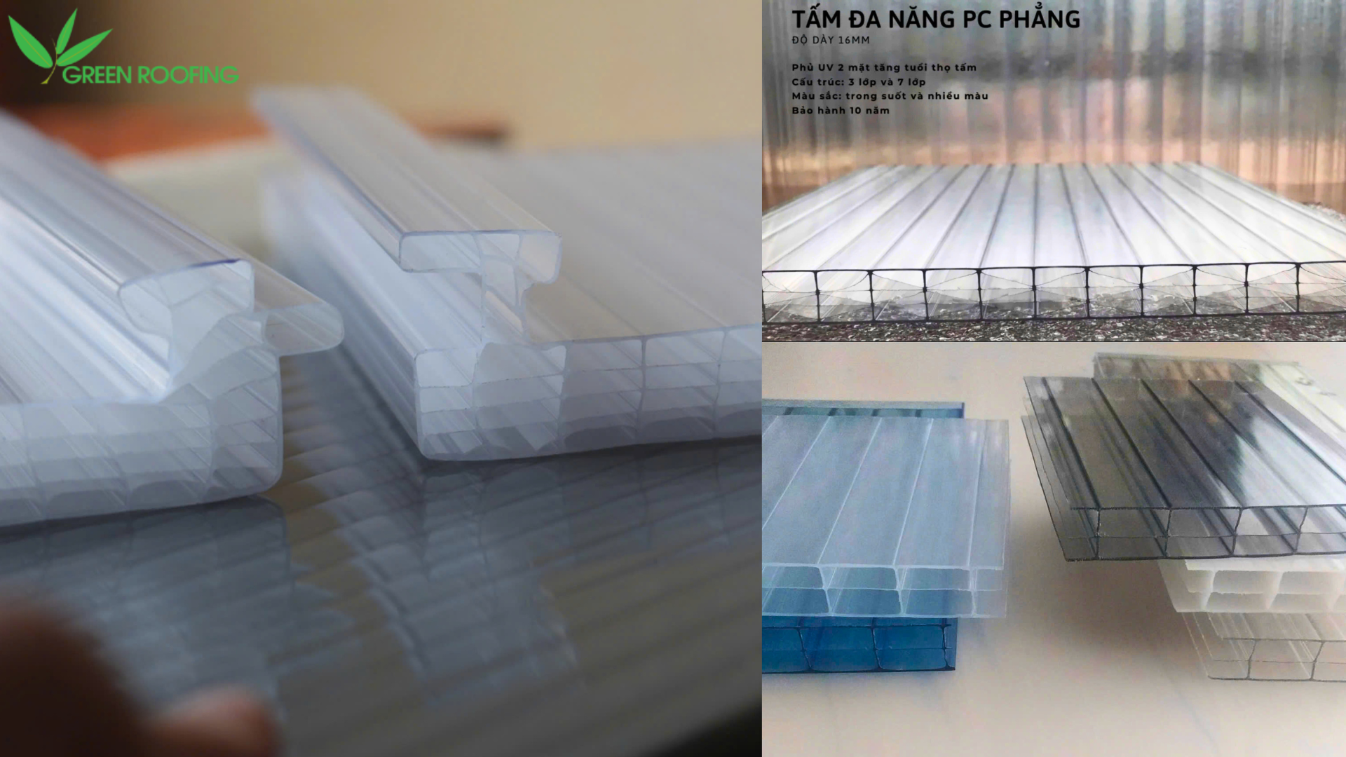 tấm polycarbonate rỗng
