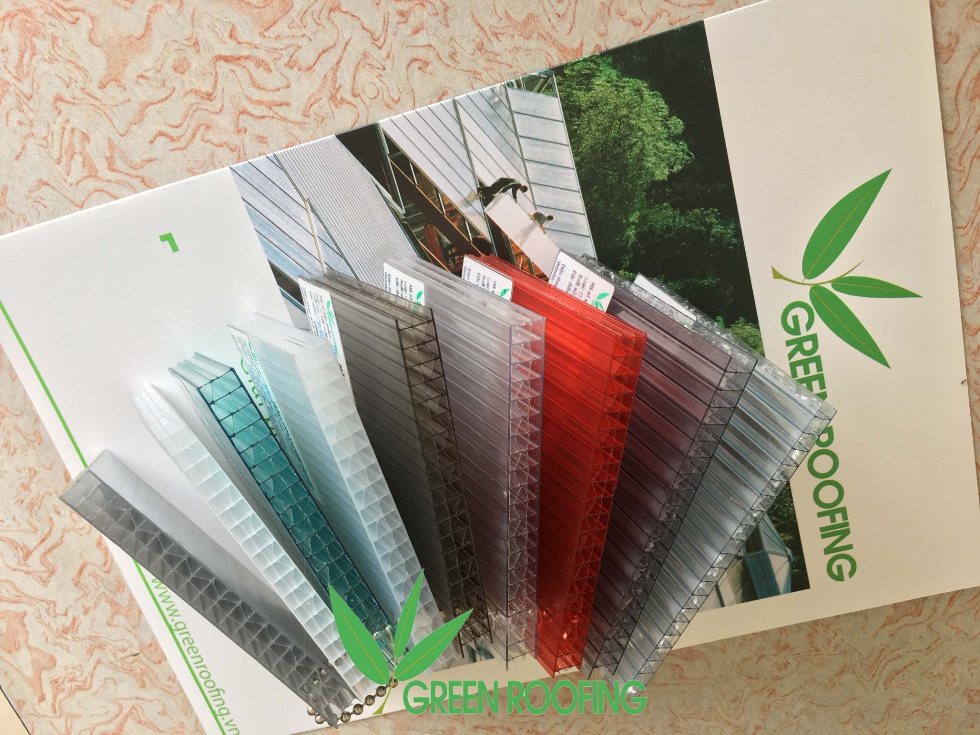 polycarbonate rỗng poly rỗng green roofing