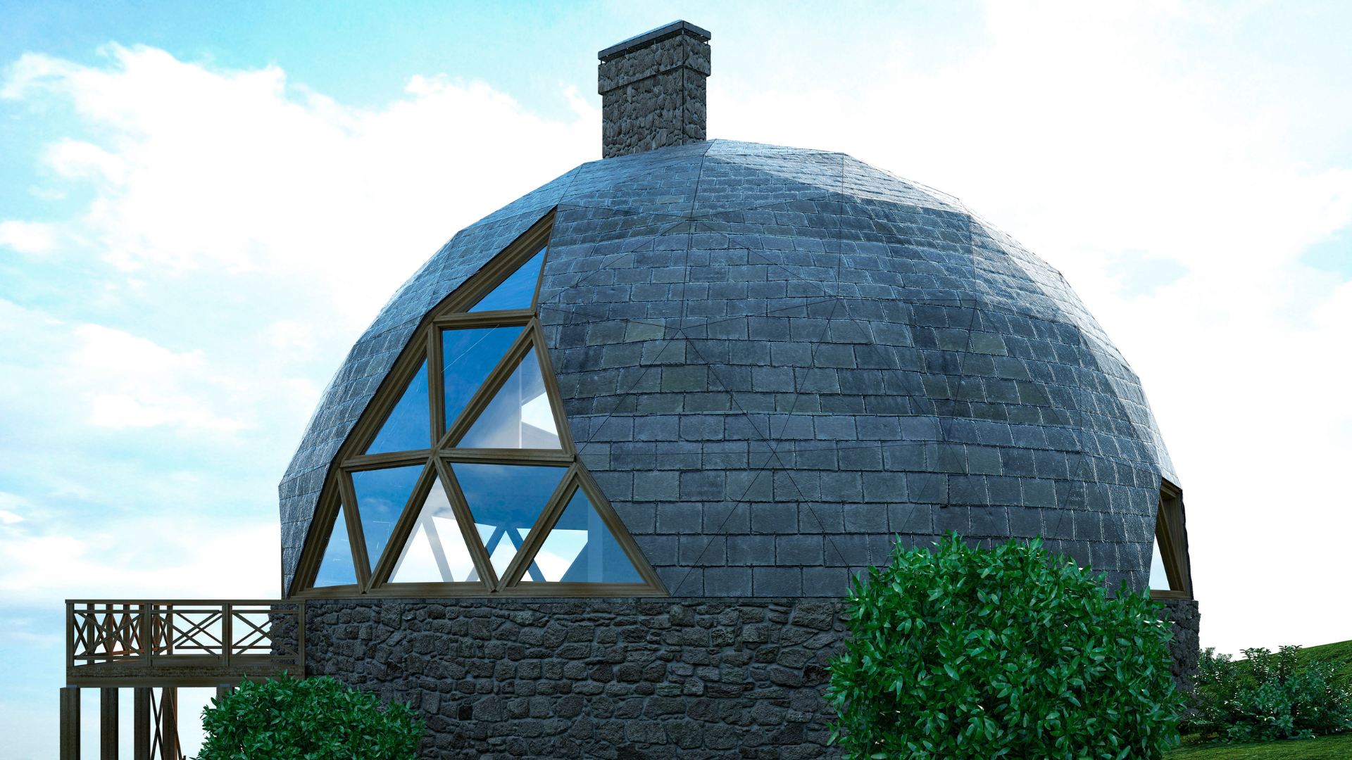 nhà vòm Dome, Dome House, polycarbonate, kiến trúc
